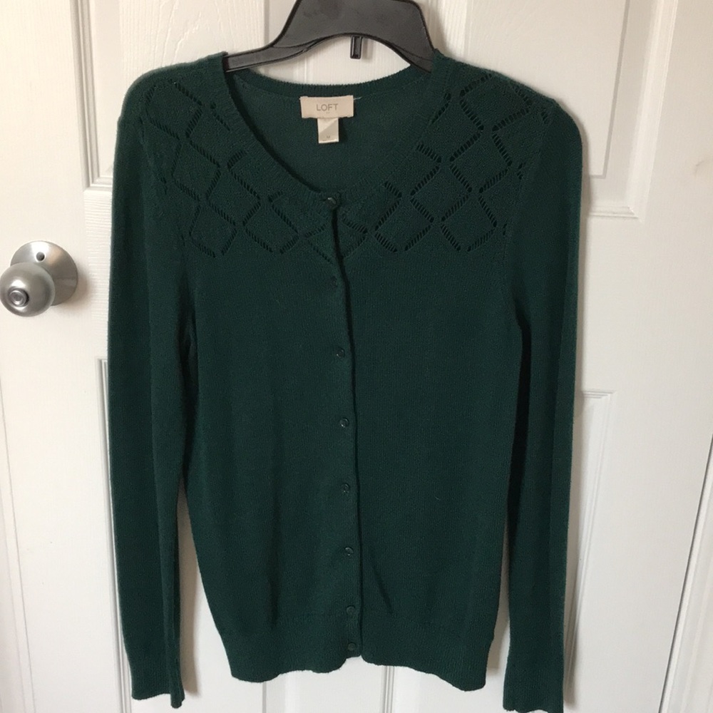 Woman’s Loft Green Cardigan size M
